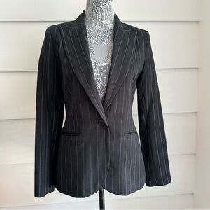 Norma Kamali Single Breasted Pinstripe Blazer size 6